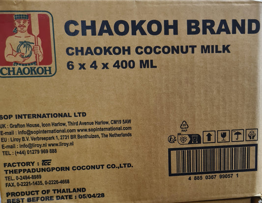 Chaokoh Coconut Milk 24x400ml