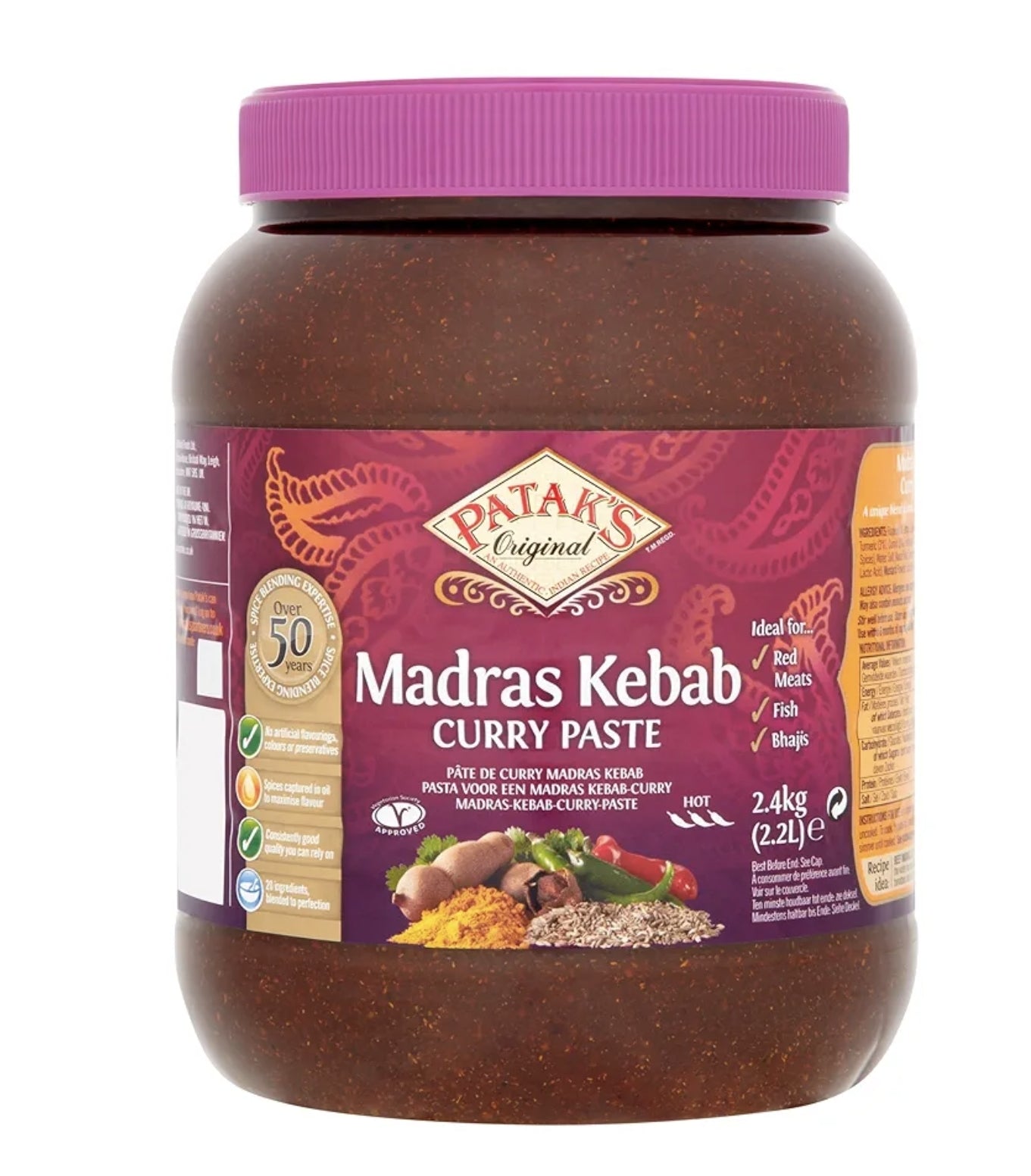 Pataks Madras Kebab Paste 2.3kg