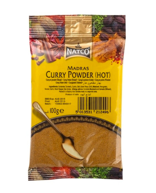 Madras Curry Powder Hot 100g Natco