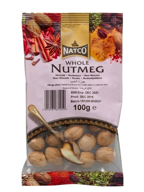 Nutmeg Whole 100g Natco