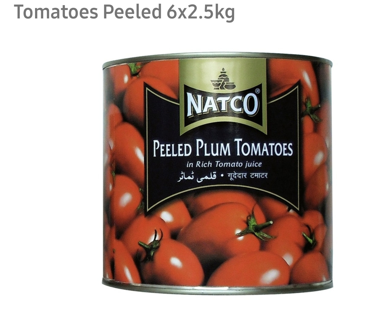 Peeled Plum Tomatoes 6x2.5kg
