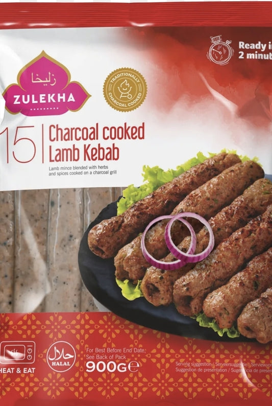 Lamb Charcoal Kebab 15s 900g Zulekha